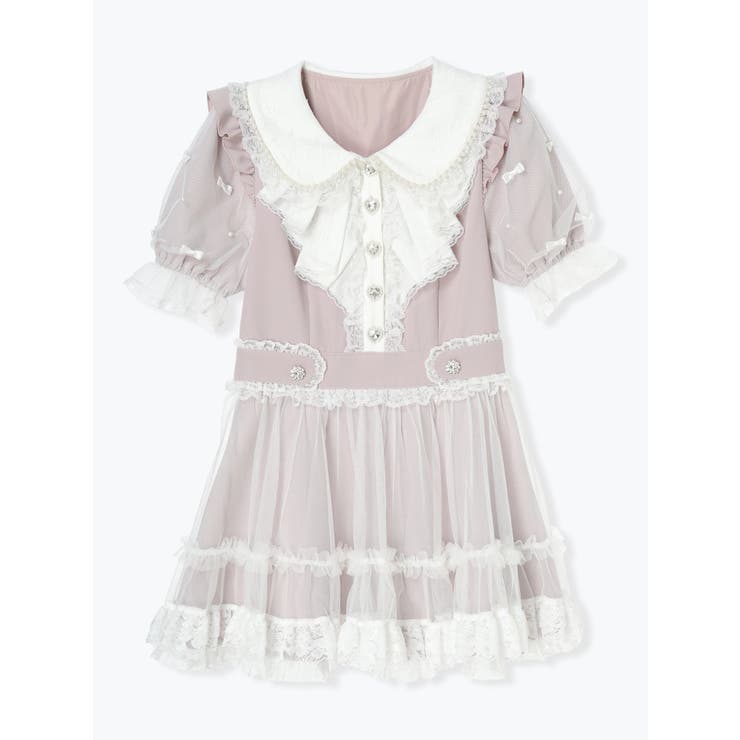 ラッフルフリルドレッシーフレアセットアップ[品番：PLMW0014016