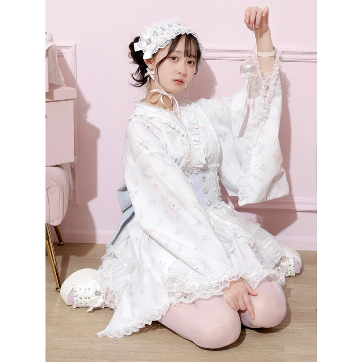 うさぎさんチュールフレア浴衣ドレス[品番：PLMW0014657