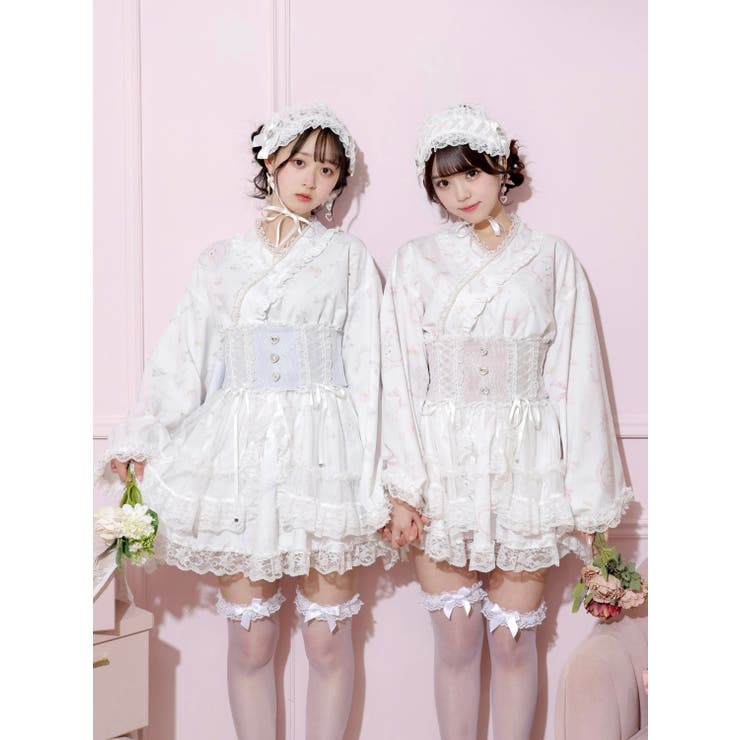 うさぎさんチュールフレア浴衣ドレス[品番：PLMW0014657