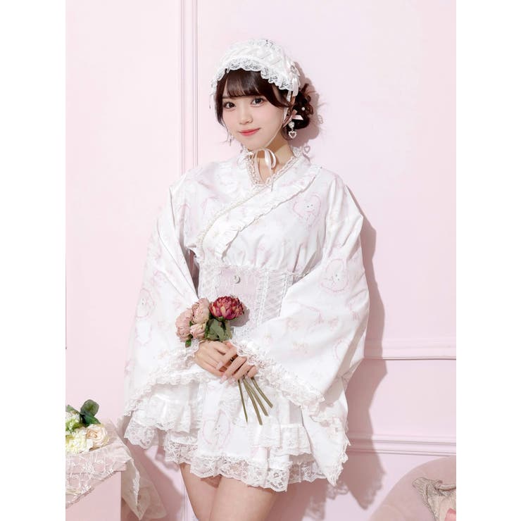 うさぎさんチュールフレア浴衣ドレス[品番：PLMW0014657