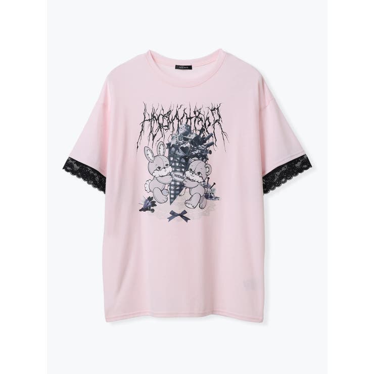 うさくま病み病みバックスピンドルTシャツ[品番：PLMW0014696]｜NOEMIE