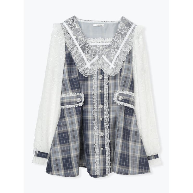 NOEMIE キラキラビジューセーラー セットアップ　水色 ノエミー NOEMIE キラキラビジューセーラーセットアップ （青