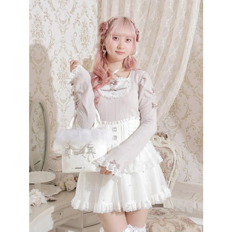 お嬢さんビジューモノグラム2wayショルダーファーバッグ | NOEMIE | 詳細画像10 