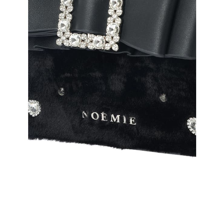 お嬢さんビジューリボンフリルフラップショルダーファーバッグ | NOEMIE | 詳細画像14 