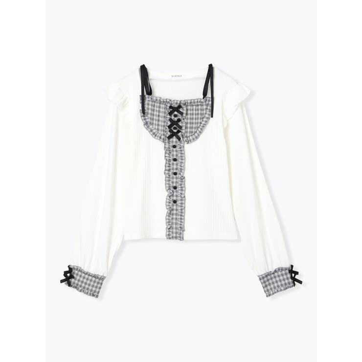 リボンストラップヨークフリルカットソー | NOEMIE | 詳細画像21 