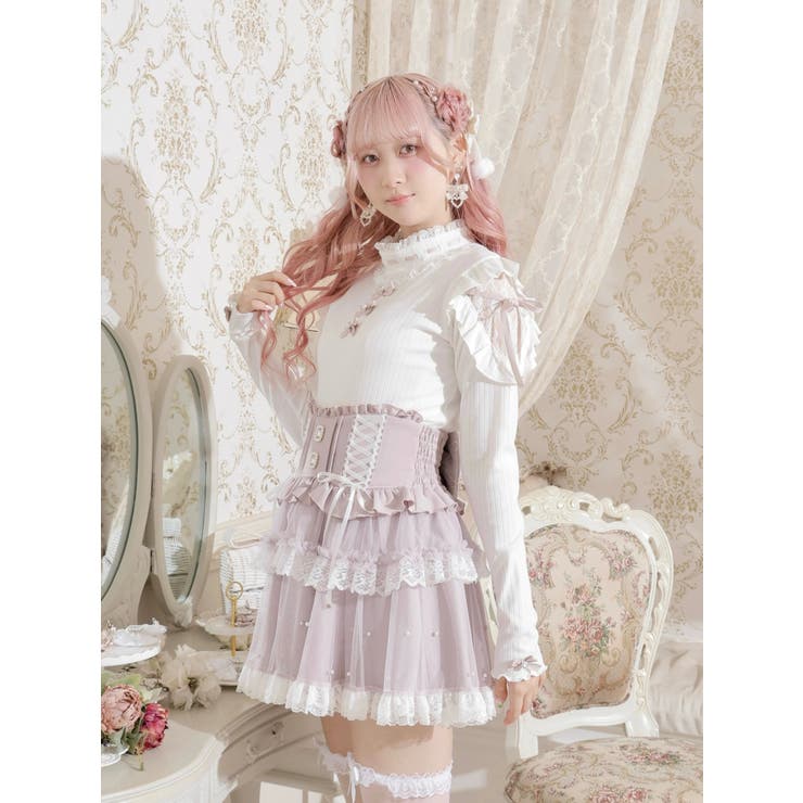 キラキラリボンオープンショルダープチハイカットソー | NOEMIE | 詳細画像5 