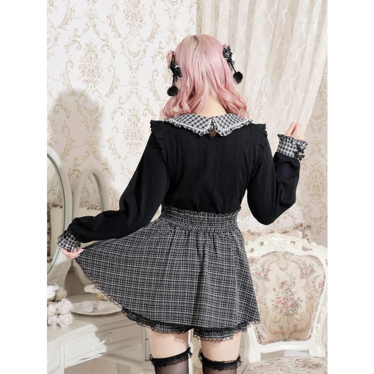 お嬢さんハートチャームレースアップカットソー | NOEMIE | 詳細画像3 