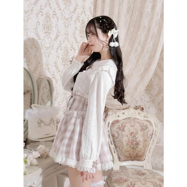 お嬢さんハートチャームレースアップカットソー | NOEMIE | 詳細画像5 