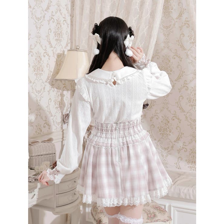 お嬢さんハートチャームレースアップカットソー | NOEMIE | 詳細画像6 