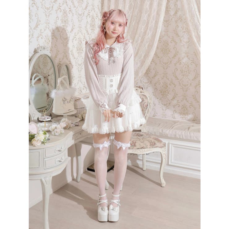 お嬢さんハートチャームレースアップカットソー | NOEMIE | 詳細画像10 