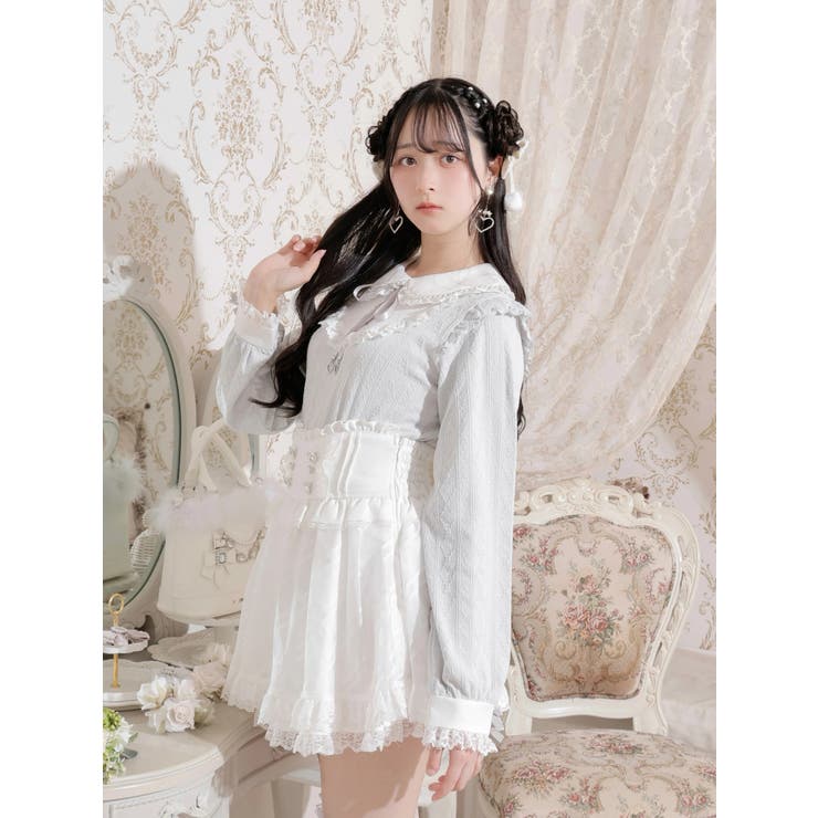 お嬢さんハートチャームレースアップカットソー | NOEMIE | 詳細画像11 