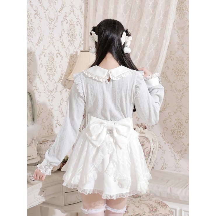 お嬢さんハートチャームレースアップカットソー | NOEMIE | 詳細画像12 