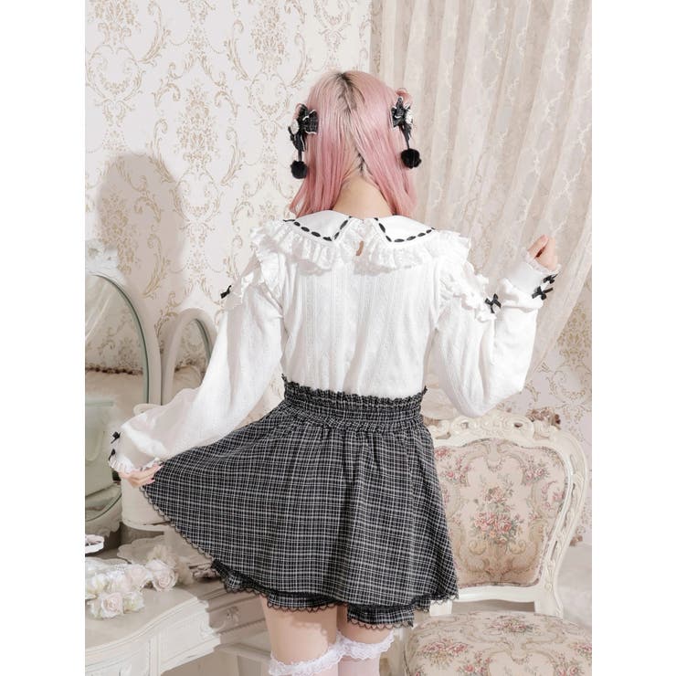 お嬢さんメニーリボンパールオープンショルダーカットソー | NOEMIE | 詳細画像3 