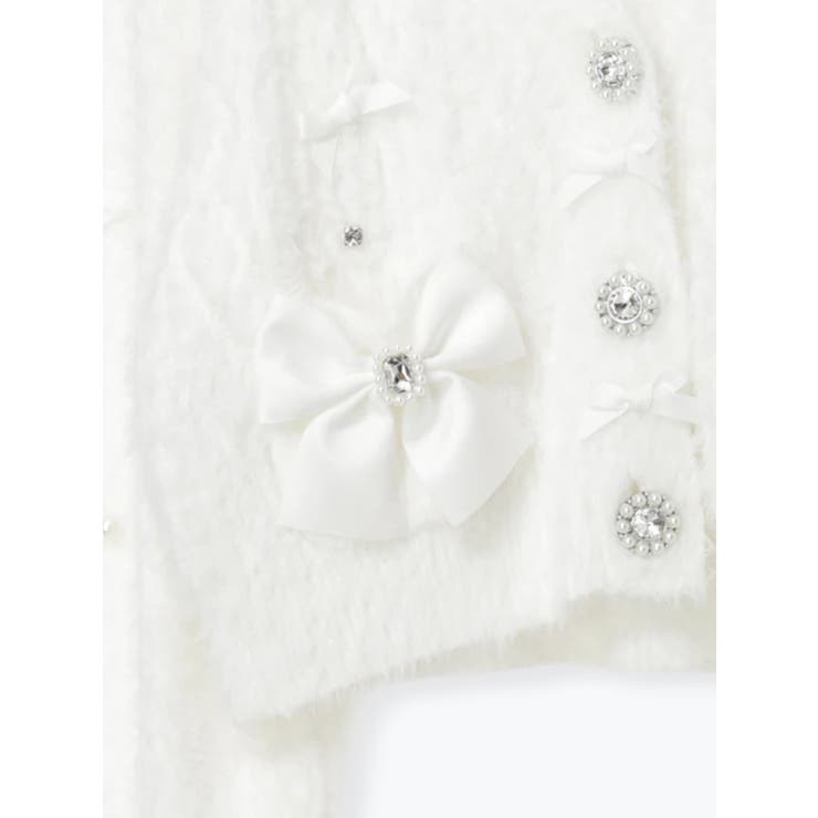 メニーリボンビジューふわふわシャギーカーデ | NOEMIE | 詳細画像13 