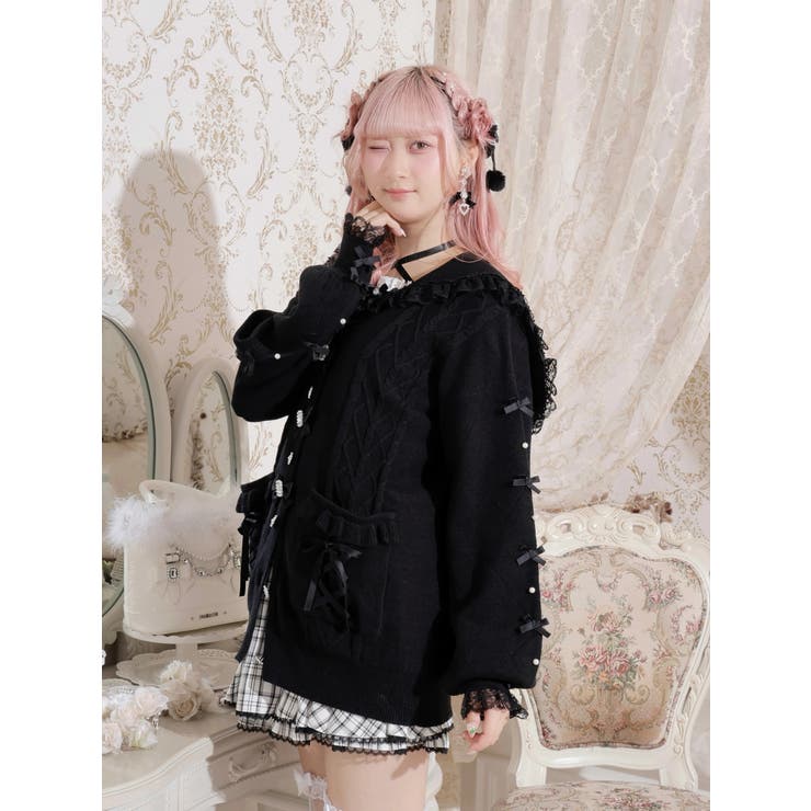 メニーリボンケーブルセーラカーデ | NOEMIE | 詳細画像11 