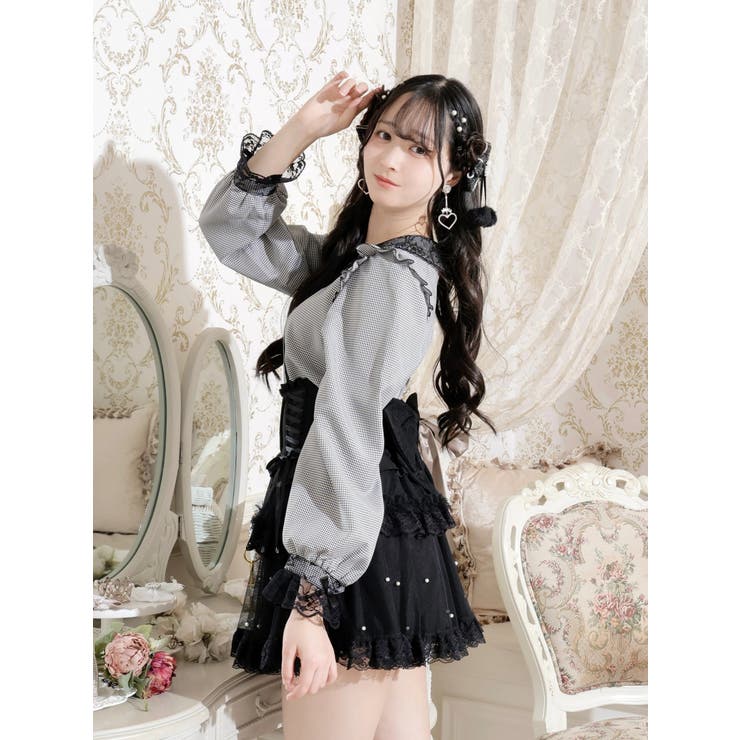 メニーリボンデコルテレースブラウス | NOEMIE | 詳細画像8 