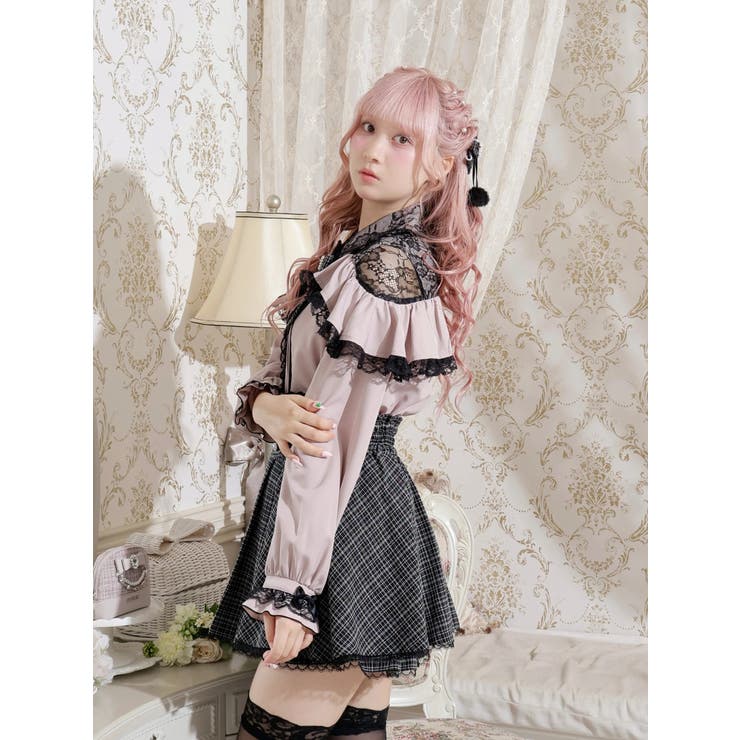 ツイードリボンケープフリルオープンショルダーブラウス | NOEMIE | 詳細画像2 