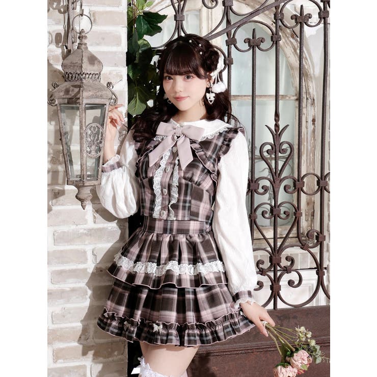 ピンク | キラキラハートレイヤード風ティアードセットアップ | NOEMIE