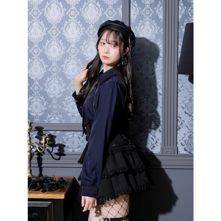 ゴシックストライプネクタイブラウス | NOEMIE | 詳細画像8