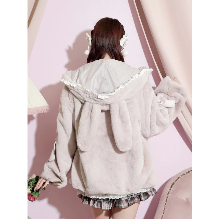 うさ耳ポケットハート袖スピンドルファーブルゾン | NOEMIE | 詳細画像12 