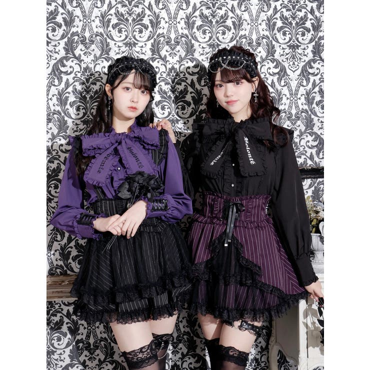 ゴシックフリル袖レースアップボウタイブラウス | NOEMIE | 詳細画像1 