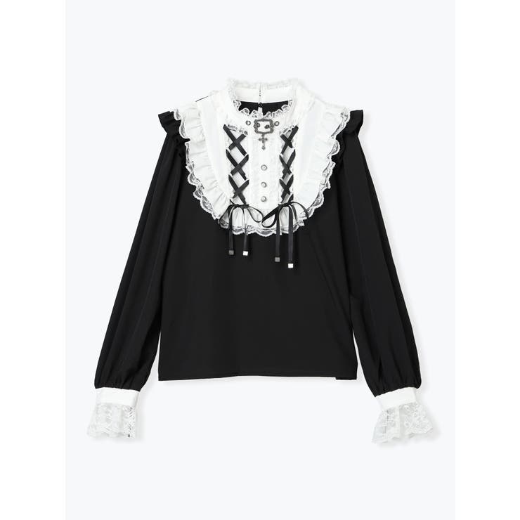 ゴシックチョーカーバックルレースアップブラウス | NOEMIE | 詳細画像12 