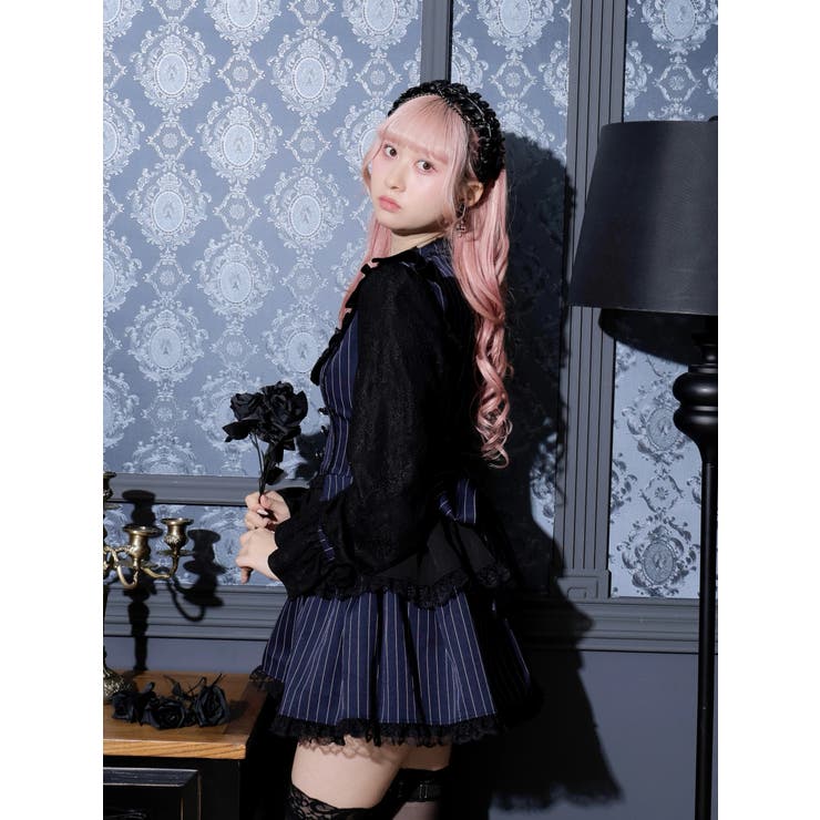 ゴシックチョーカーレースアップヨークセットアップ | NOEMIE | 詳細画像5 