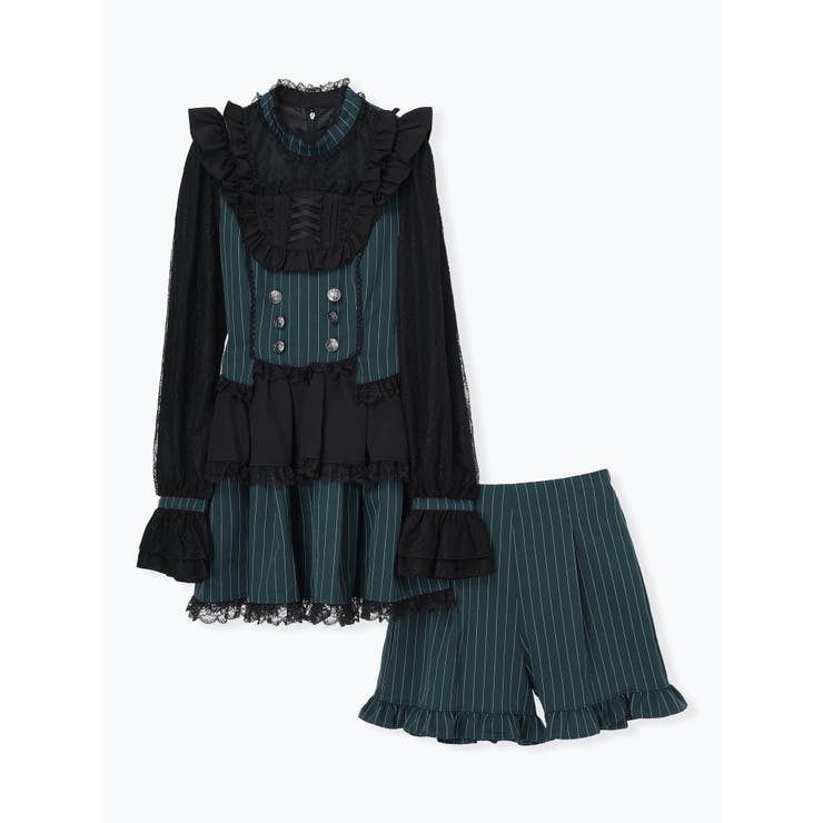 ゴシックチョーカーレースアップヨークセットアップ | NOEMIE | 詳細画像11 