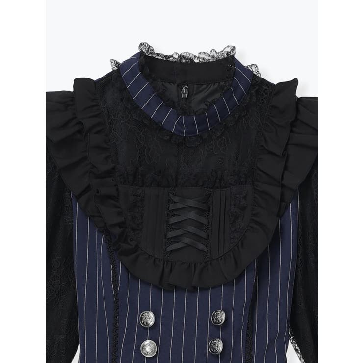 ゴシックチョーカーレースアップヨークセットアップ | NOEMIE | 詳細画像15 