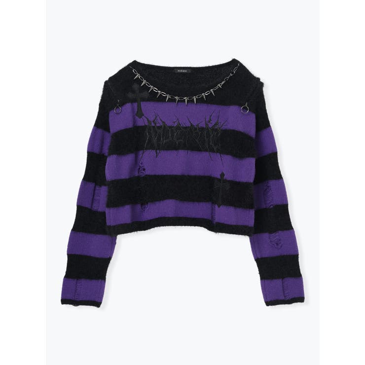 おしゃれ囚人ボーダーニット | NOEMIE | 詳細画像21 