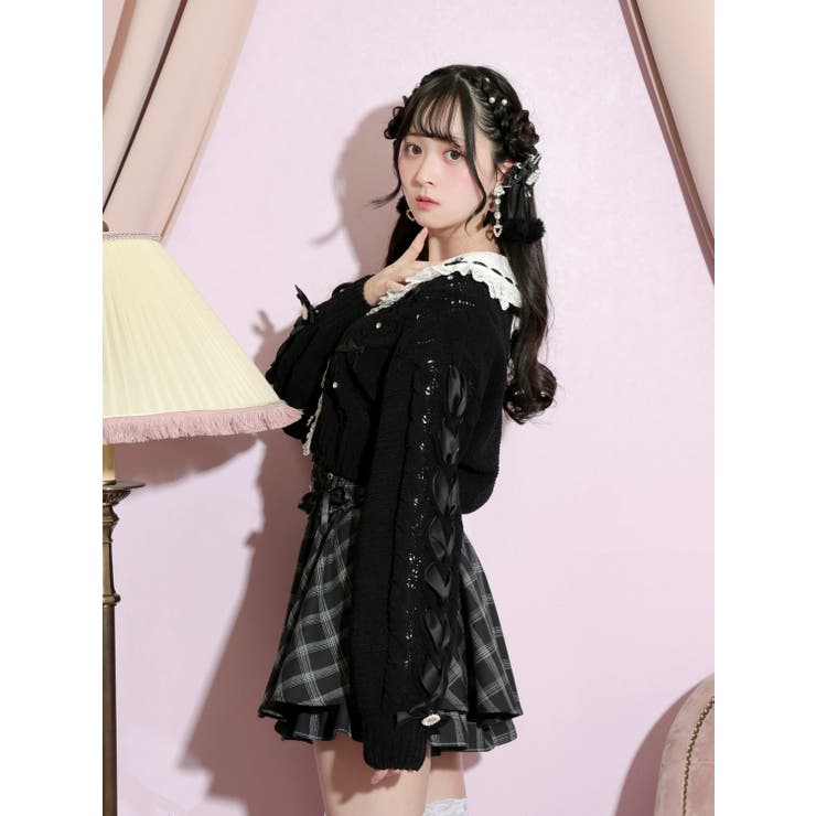 ビジューリボンレースアップマシュマロカーデ | NOEMIE | 詳細画像11 