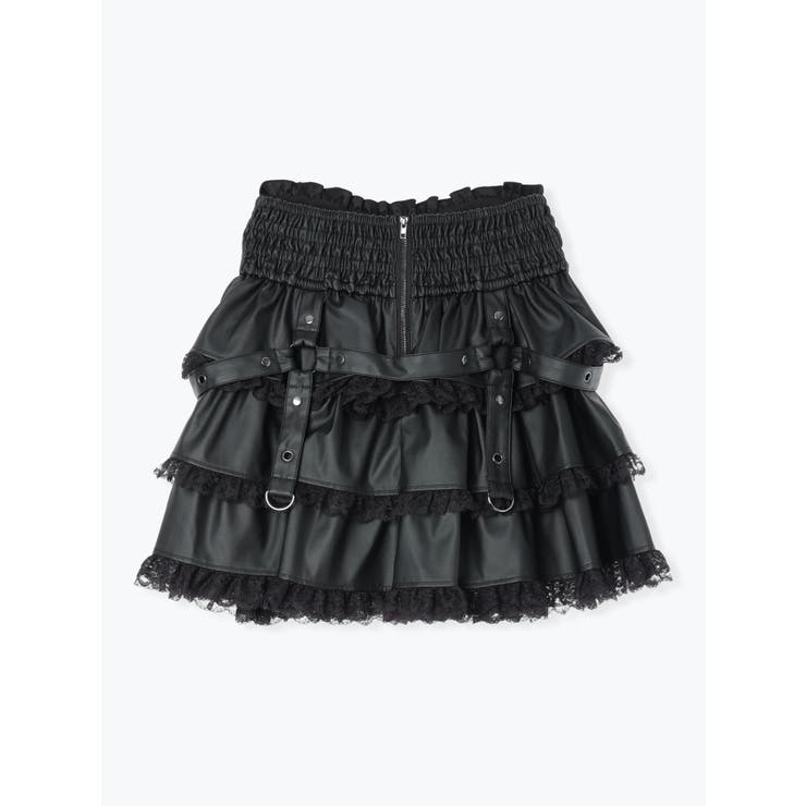 フェイクレザーダブルベルトティアードスカパン | NOEMIE | 詳細画像8 