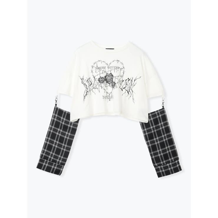 2WAYチェックスリーブTシャツ | NOEMIE | 詳細画像13 