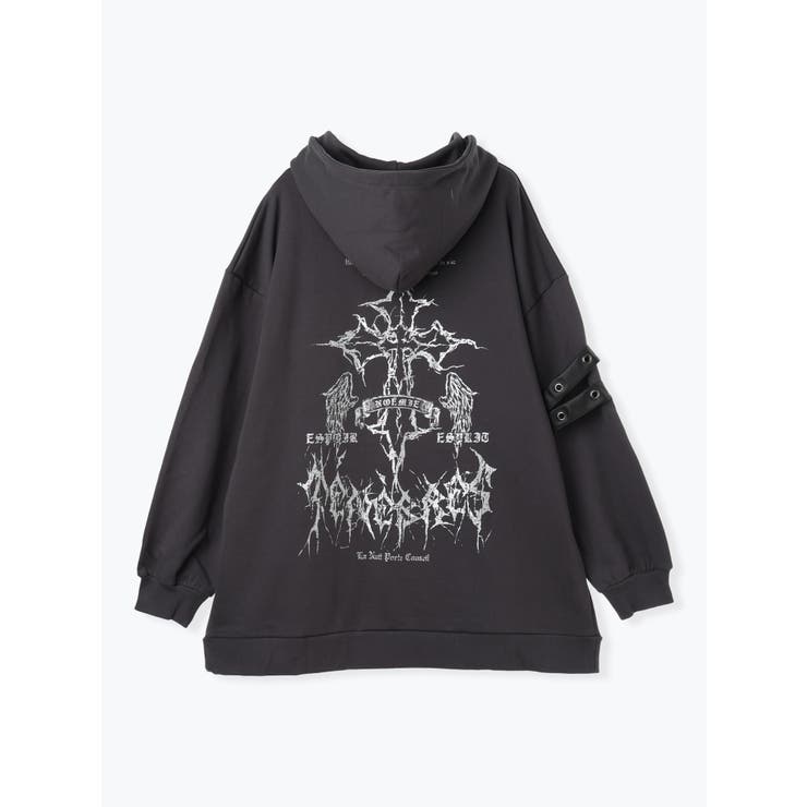 ブラックファーユニセックス裏毛ジップパーカー | NOEMIE | 詳細画像19 