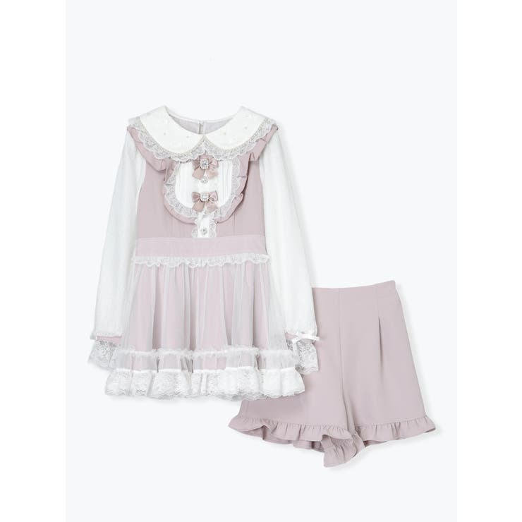 ピンク | メニーリボンデコルテドレッシーセットアップ | NOEMIE