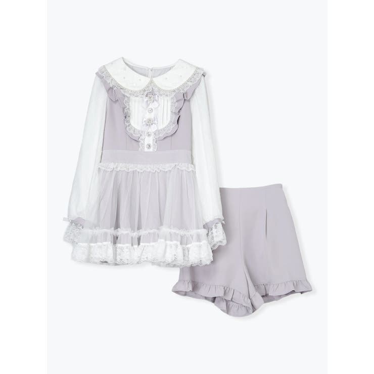 紫 | メニーリボンデコルテドレッシーセットアップ | NOEMIE