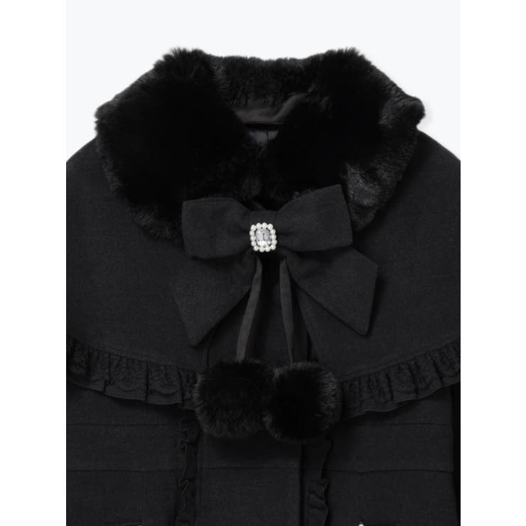 【PUTUMAYO】ゴシック 黒 フリルロングコート【美品】 PUTUMAYO（プトマヨ）の古着 ゴス美品！ (Page 2)