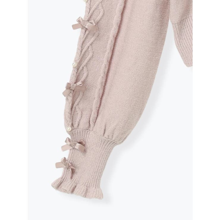 ビジューリボンケーブルオフショルファーニット | NOEMIE | 詳細画像20 