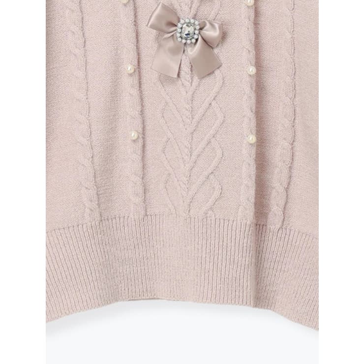 ビジューリボンケーブルオフショルファーニット | NOEMIE | 詳細画像21 