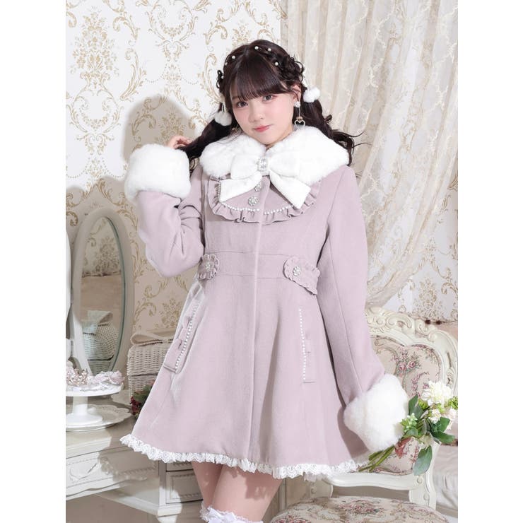 ピンク | ヨークフリルドレッシープリンセスコート | NOEMIE