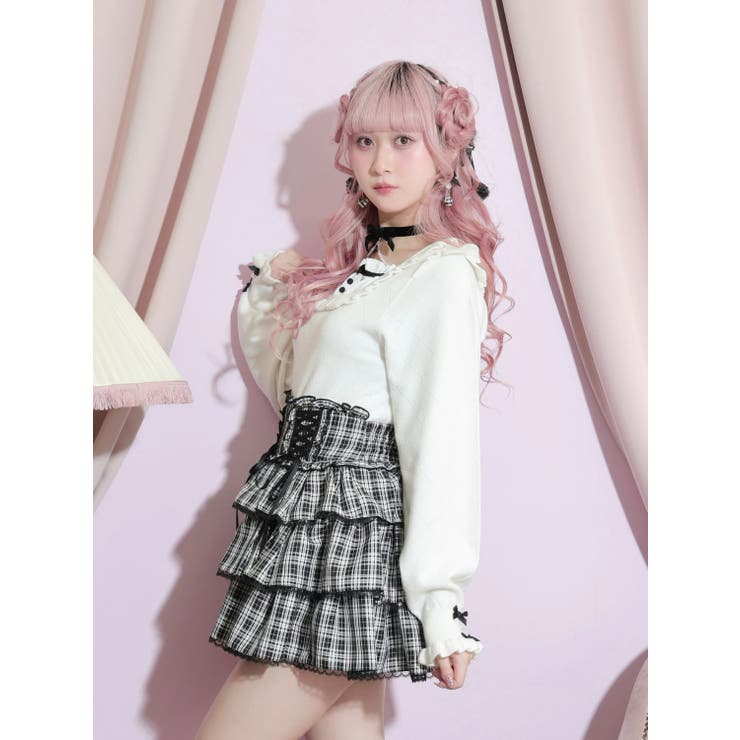 バックリボンダブルレースアップティアードスカパン | NOEMIE | 詳細画像3 