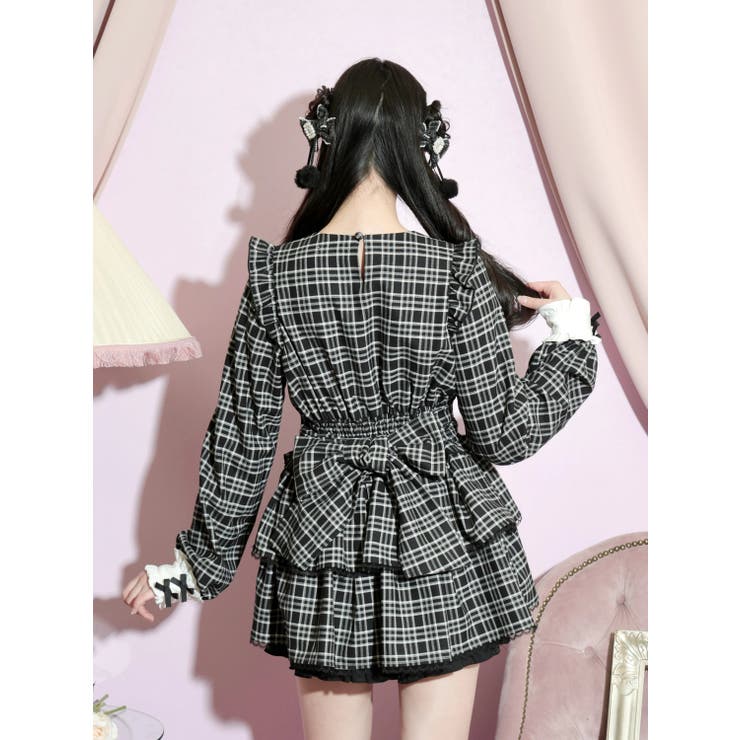 デコルテリボンヨークフリルレースアップセットアップ | NOEMIE | 詳細画像6 