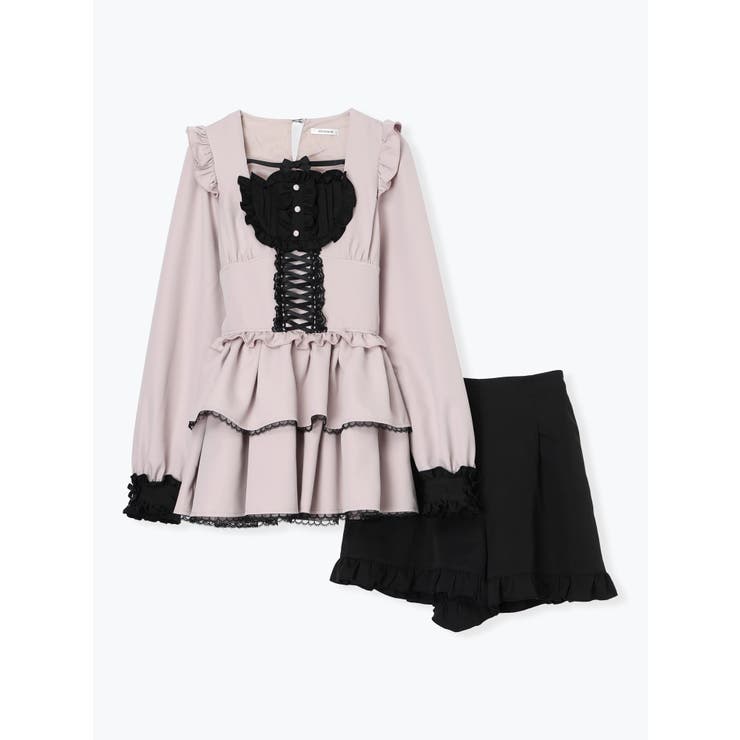 デコルテリボンヨークフリルレースアップセットアップ | NOEMIE | 詳細画像11 