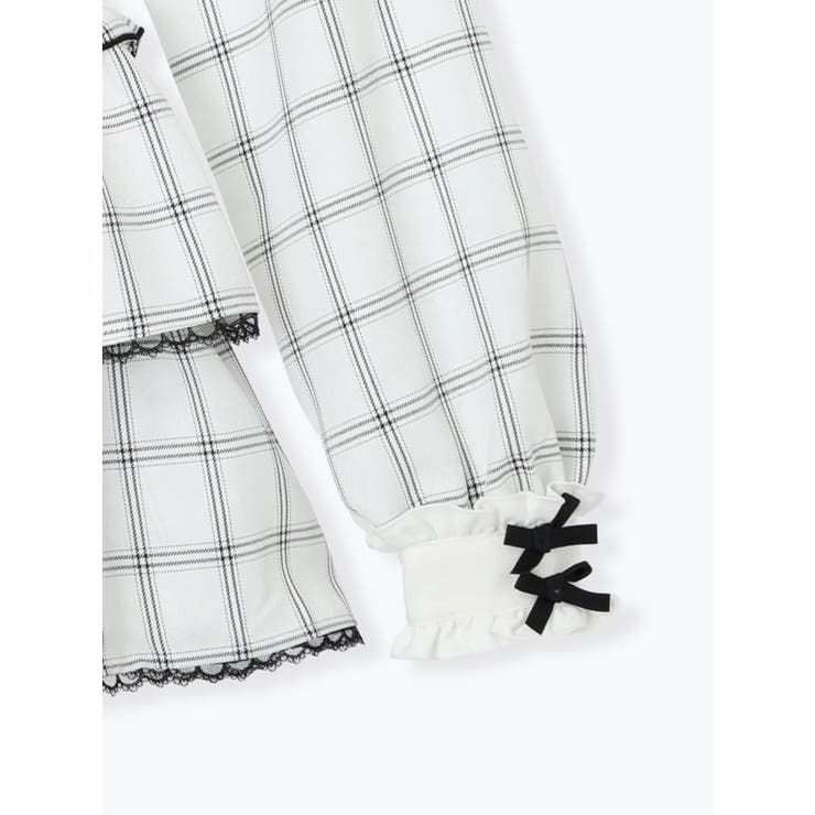 デコルテリボンヨークフリルレースアップセットアップ | NOEMIE | 詳細画像16 