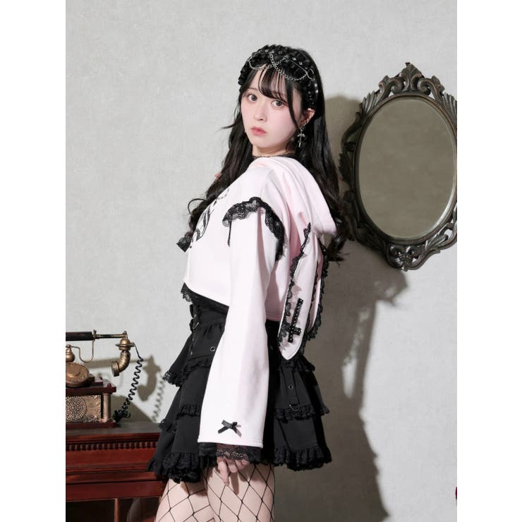 うさ耳ゴシッククロスショートパーカー | NOEMIE | 詳細画像7 