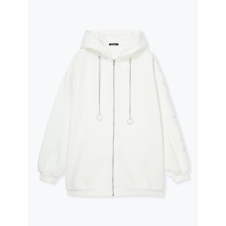 ねこ耳ファーしっぽ付き裏起毛ジップパーカー | NOEMIE | 詳細画像16 