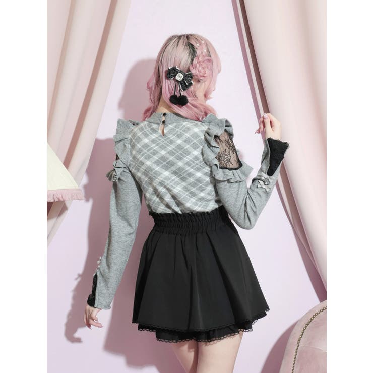 メニーパールデコルテレースオープンショルダーニット | NOEMIE | 詳細画像3 