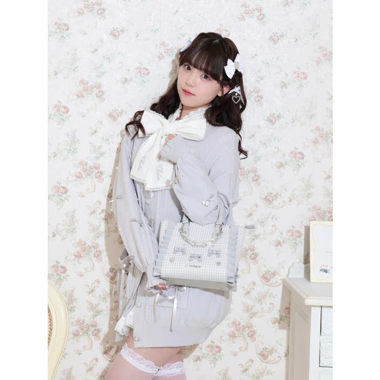 千鳥柄ビジューフリル2wayショルダーバッグ | NOEMIE | 詳細画像7 