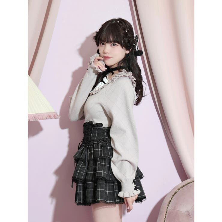 バックリボンベロアチョーカーニット | NOEMIE | 詳細画像5 