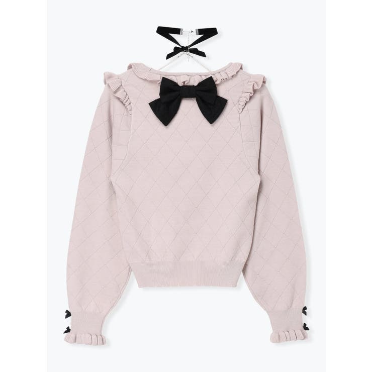 バックリボンベロアチョーカーニット | NOEMIE | 詳細画像2 